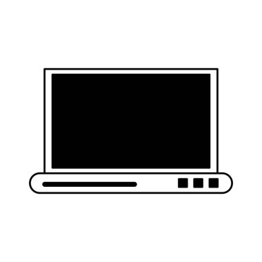 Siyah beyaz dizüstü taşınabilir pc