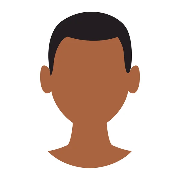 Afro homme tête sans visage — Image vectorielle