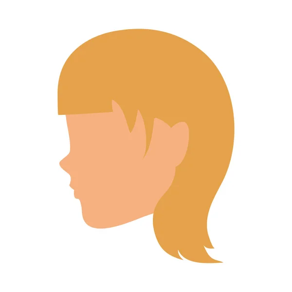 Woman faceless head — Stock Vector