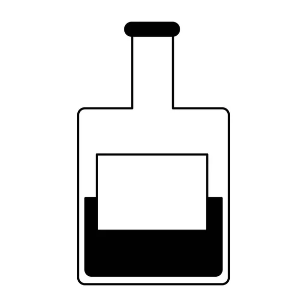 Trinkflasche isoliert in schwarz und weiß — Stockvektor