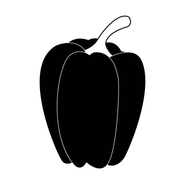 Légumes frais au poivre noir et blanc — Image vectorielle