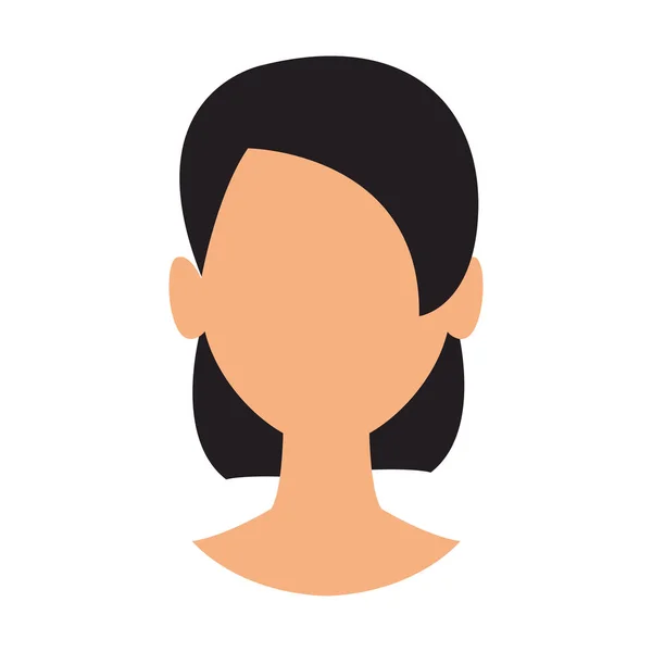 Kvinna utan ansikte huvud — Stock vektor