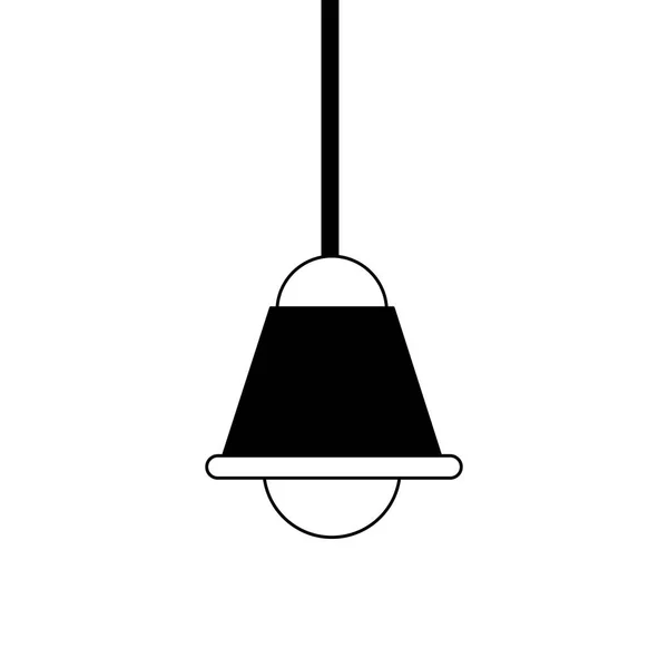 Luces de techo aisladas en blanco y negro — Vector de stock