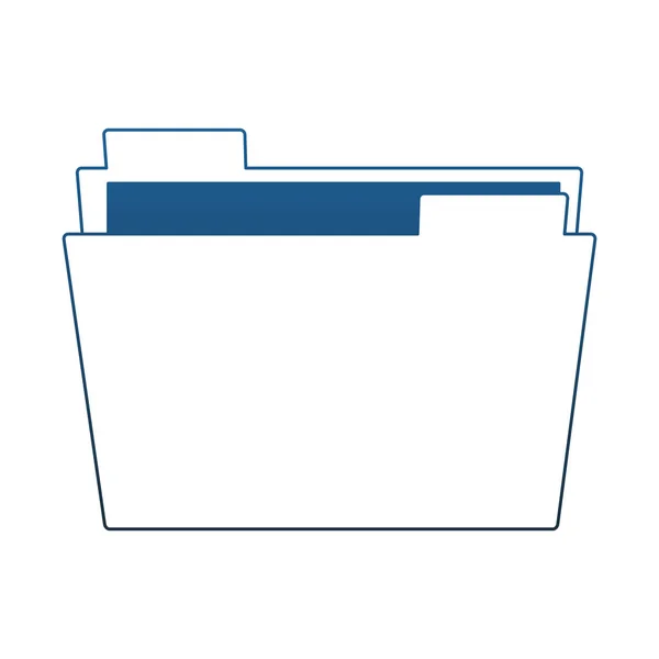 Folder document symbol blue lines — Stock Vector