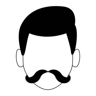 Sakal kafalı siyah beyaz yüzü olmayan adam