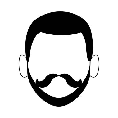 Sakal kafalı siyah beyaz yüzü olmayan adam