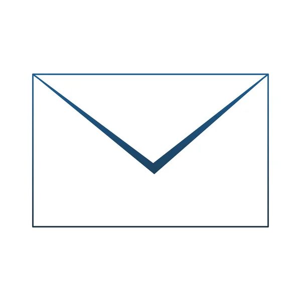 Mail symbool blauwe volumecurvelijnen — Stockvector