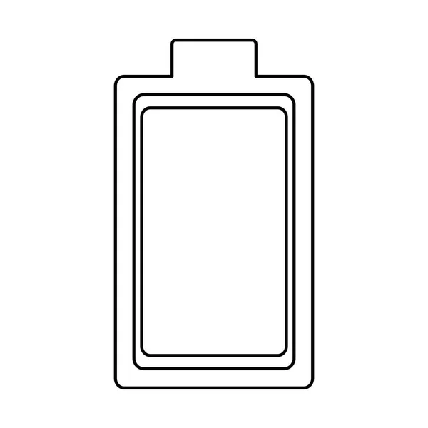 Πλήρης φόρτιση της μπαταρίας σε μαύρο και άσπρο — Διανυσματικό Αρχείο