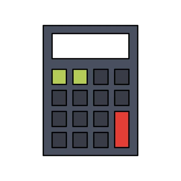 Calculadora dispositivo matemático — Vector de stock