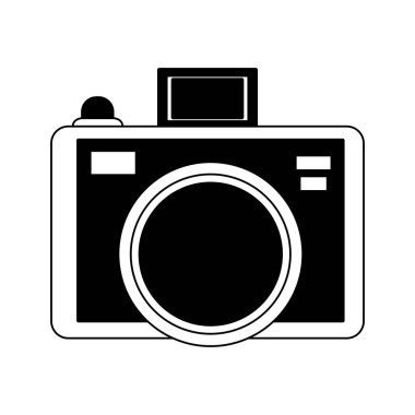 Vintage Fotoğraf Kamera siyah ve beyaz