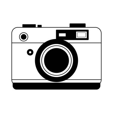 Vintage Fotoğraf Kamera siyah ve beyaz