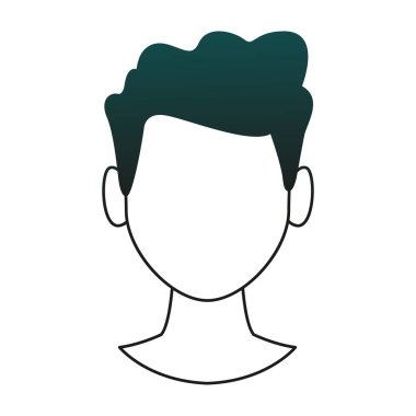 Adam mavi çizgiler meçhul kafasından