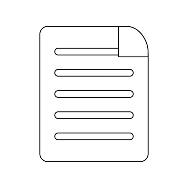 Blad gebogen hoek in zwart-wit — Stockvector