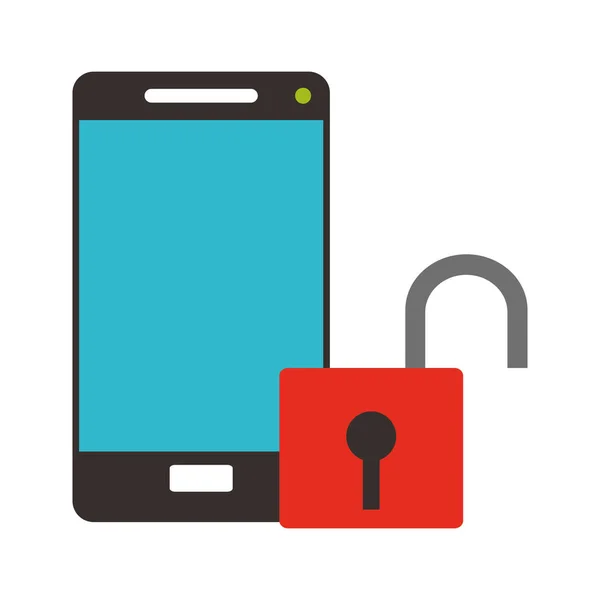 Smartphone entsperrt Sicherheit — Stockvektor