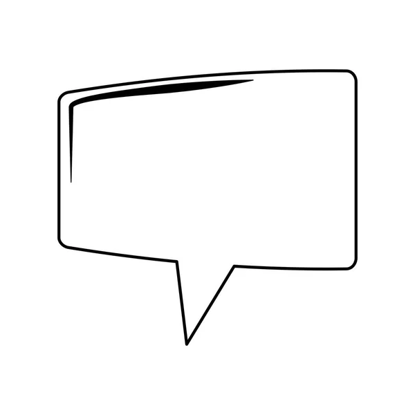 Bulle vocale isolée en noir et blanc — Image vectorielle