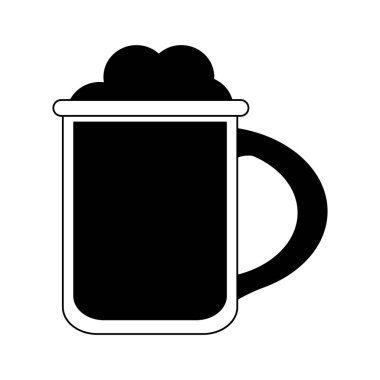 Siyah Beyaz lezzetli mocaccino Kupası