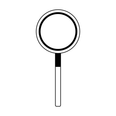 Büyüteç simgesi siyah beyaz