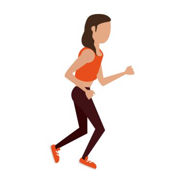 Koşan fitness kadını