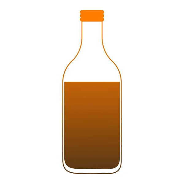 Mjölk flaska isolerade orange linjerna — Stock vektor