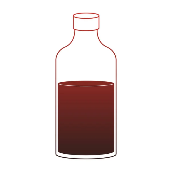 Botella de leche líneas rojas aisladas — Archivo Imágenes Vectoriales