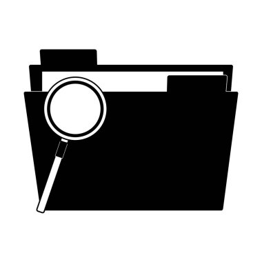 Siyah beyaz Belgeler klasörüyle