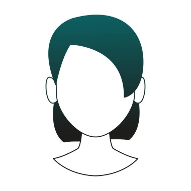 Kadın yüzü kafasına mavi çizgiler