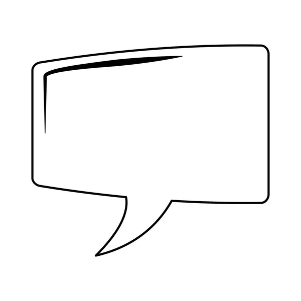 Bulle vocale isolée en noir et blanc — Image vectorielle