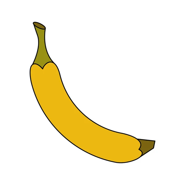 Plátano deliciosas frutas — Vector de stock