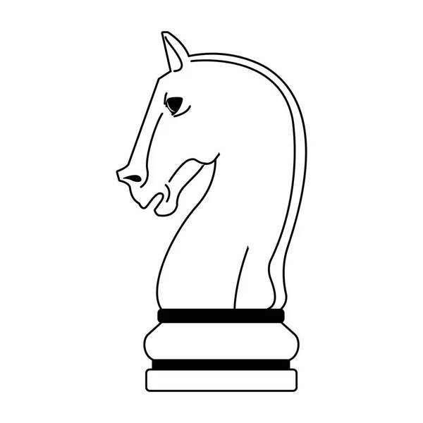 Шахматная фигура в черно-белом — стоковый вектор