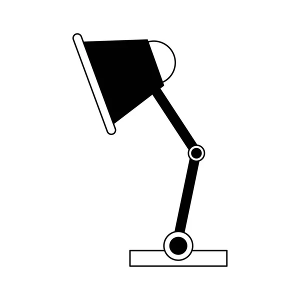Настільна лампа в чорно-білому кольорі — стоковий вектор
