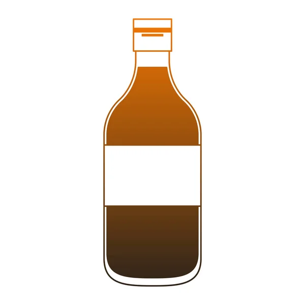 Milk bottle isolated orange lines — Stock Vector