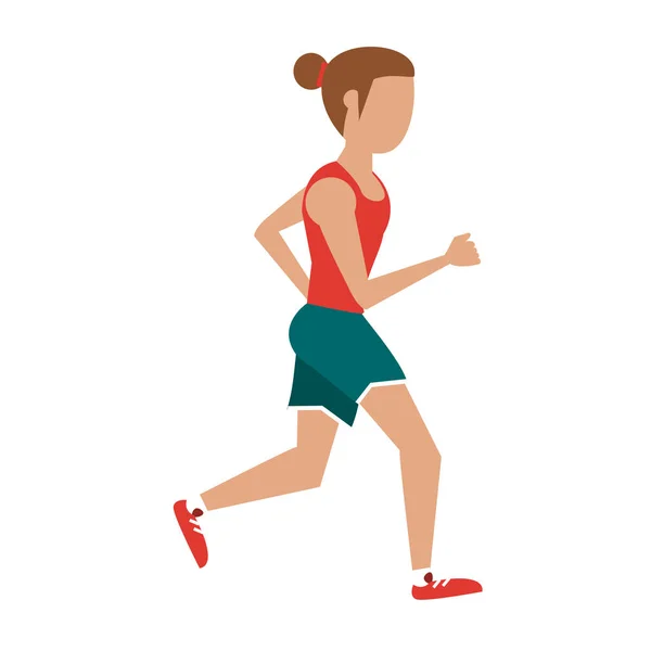 Biegająca kobieta fitness — Wektor stockowy