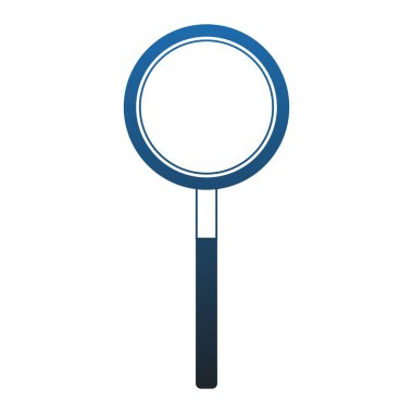 Büyüteç simgesi mavi çizgiler