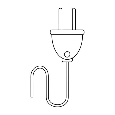Siyah beyaz fişli kablo