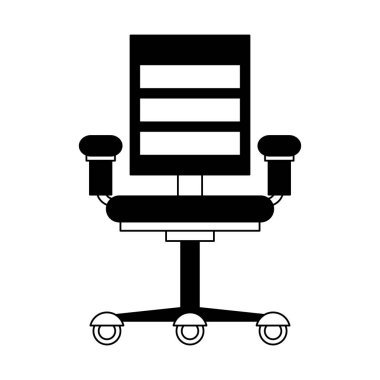 Ofis tekerlekli sandalye siyah beyaz