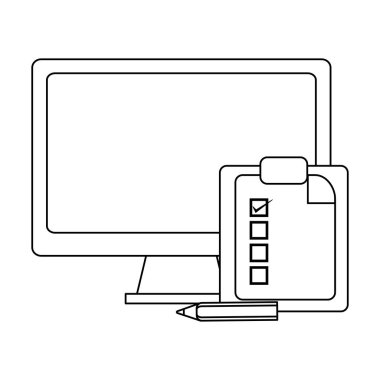 Siyah beyaz bilgisayar ve Pano görevleri