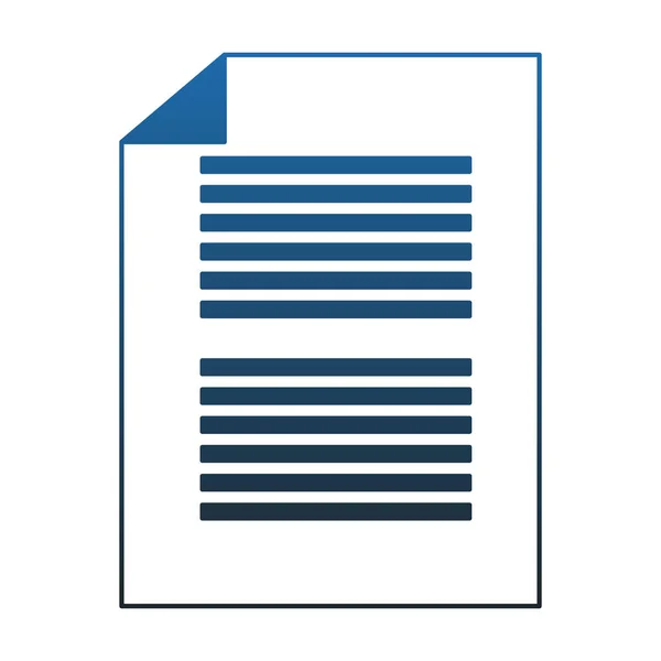 Feuille document symbole lignes bleues — Image vectorielle