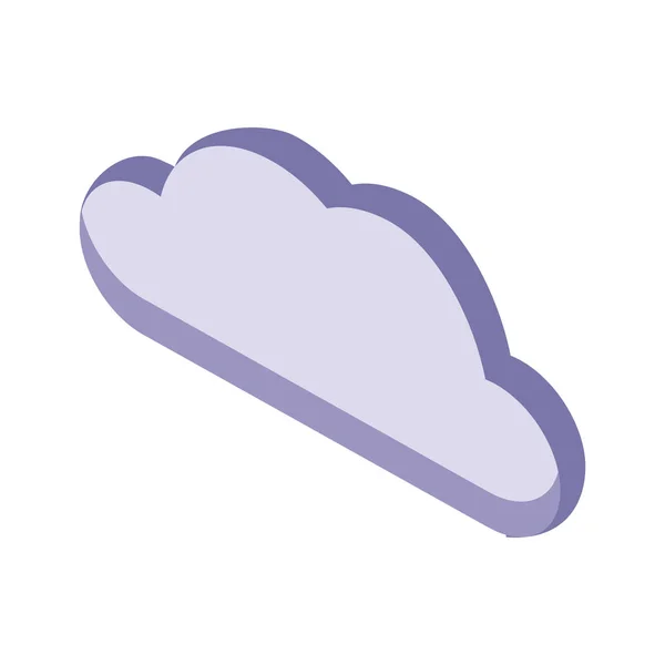 Isometrisches Symbol für Cloud Computing — Stockvektor