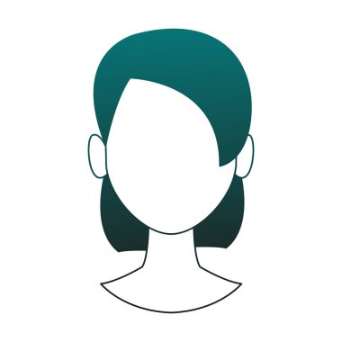 Kadın yüzü kafasına mavi çizgiler