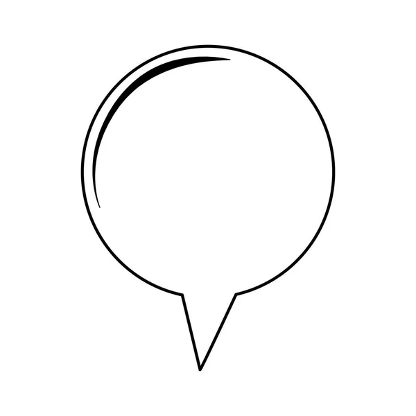 Speech bubble isolated in black and white — Stock Vector