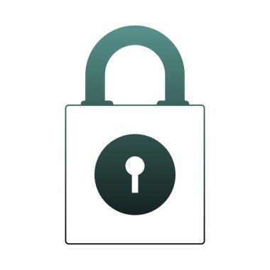 Asma kilit güvenlik simgesi mavi çizgiler