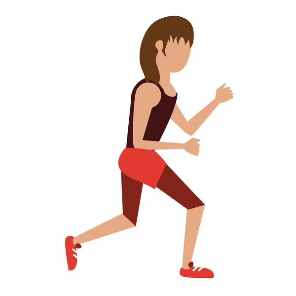 健美女人跑步 — 图库矢量图片