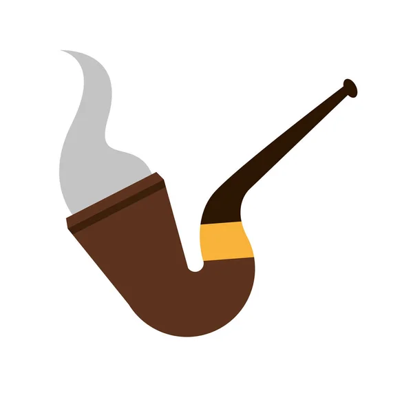 Tubería de tabaco aislada — Vector de stock