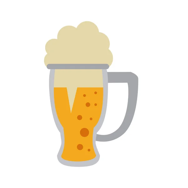 Kallt glas öl — Stock vektor