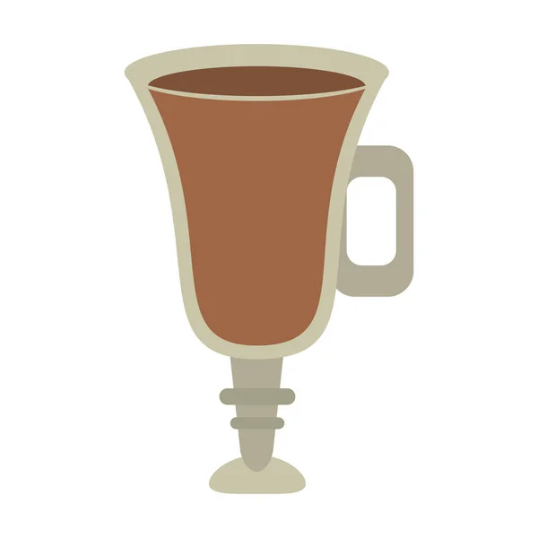 Chocolate milk glass cup — Stock Vector
