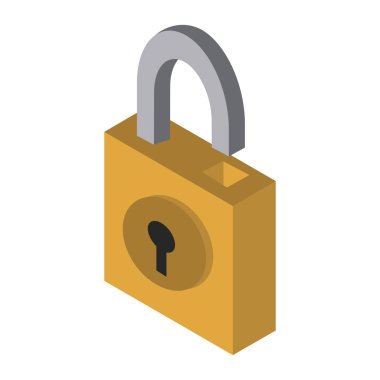 İzometrik asma kilit simgesi