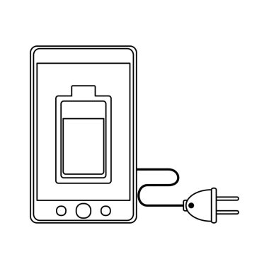 Smartphone tam dolu pil siyah beyaz