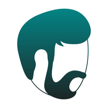 Sakal kafa mavi çizgiler yüzü olmayan adam