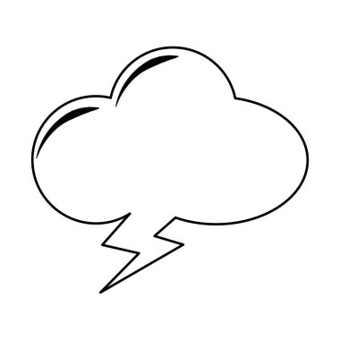 Siyah-beyaz izole konuşma balonu