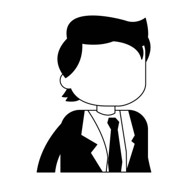 İşadamı profil avatar siyah beyaz